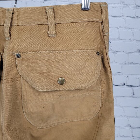 VTG Carhartt Brown Canvas Duck Briar Double Knee Hunting Pants USA 34x32 (30x31) - Picture 13 of 13
